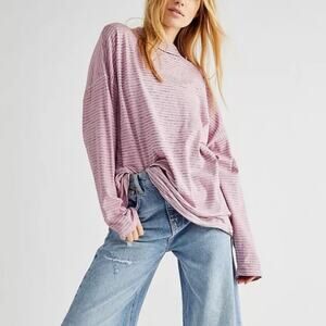 Free People Orchid Be Free Striped Tunic Sz S